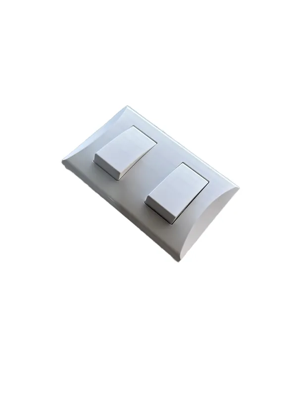 Interruptor Blanco Doble Ea-02 (Caj.10 ) — vista 3