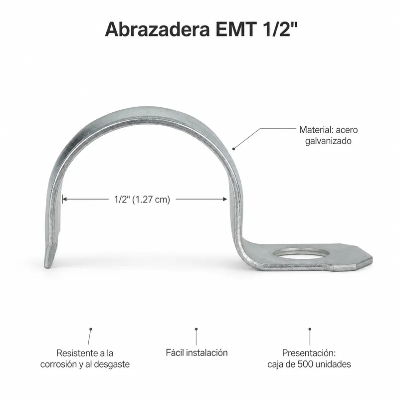 Abrazadera Emt 1/2 (Caj. 500) — vista 3