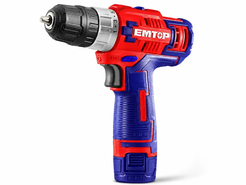 Taladro Atornillador Emtop S12 110v-120v 1.5ah 1500rpm + Kit Accesorios — vista 2