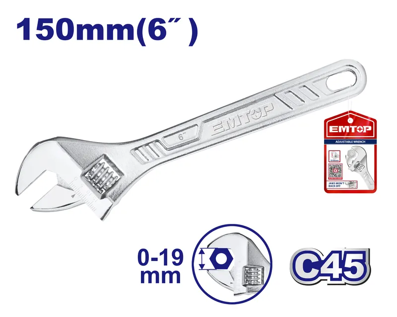 Llave Ajustable 6" Emtop (Caj. 6)