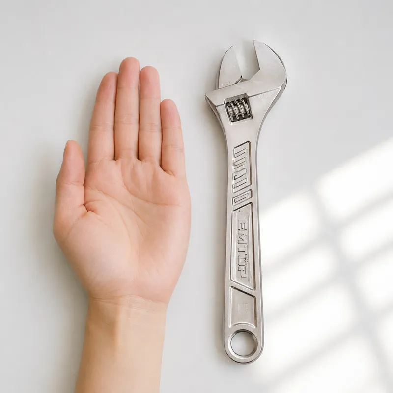 Llave Ajustable 8" Mango De Goma Emtop (Caj.6) — vista 3