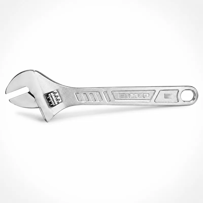 Llave Ajustable 8" Mango De Goma Emtop (Caj.6)
