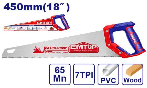Serrucho 18" (Triple Dentado) Emtop (Caj 6)