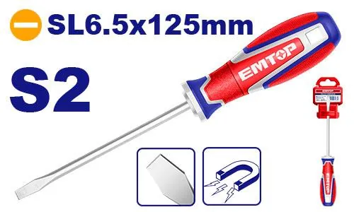 Destornillador Plano Emtop (6mm X125mm) (Caja De 12) — vista 2