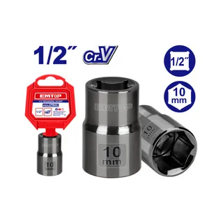 Cubo Mecanico De 1/2 12mm Emtop (Caja De 10)