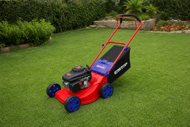 Cortadora De Grama De 4 Ruedas De Gasolina 4hp 18`` Emtop