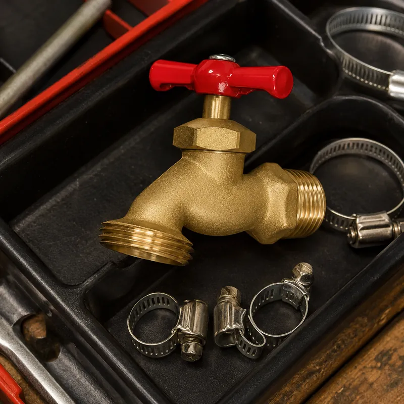 Llave De Chorro R/Manguera De Bronce Pesada T/Nibco 3/4 — vista 2